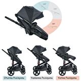 Joell KD-1712 Truva 3 Çift Yönlü Travel Sistem Bebek Arabası