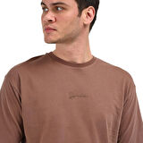 Nove Erkek Kahverengi Günlük Stil T-Shirt 24YETL18D06-KHV
