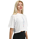 Asuka Kadın Beyaz Günlük Stil T-Shirt 24YKTL18B12-BYZ