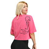 Aki Kadın Pembe Günlük Stil T-Shirt 24YKTL18B13-PMB