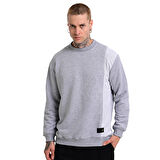 Alicante Erkek Gri Günlük Stil Sweatshirt 24KE003-GRI