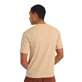 Nove2 Erkek Bej Günlük Stil T-Shirt 24KE017-OAT