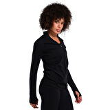 Almeria Midlayer Kadın Siyah Koşu Sweatshirt 24KK004-SYH
