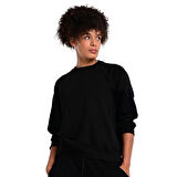 Huesca Kadın Siyah Günlük Stil Sweatshirt 24KK006-SYH