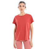 Icona3 Kadın Turuncu Günlük Stil T-Shirt 24KK007-KRMT