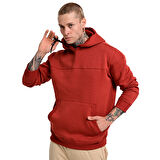 Lerida Hoodie Erkek Turuncu Günlük Stil Sweatshirt 24KU001-KRMT