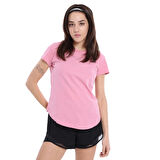 Sendai Kadın Pembe Günlük Stil T-Shirt 25YK013-PMBE