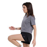 Ube Kadın Gri Günlük Stil T-Shirt 25YK015-ANT