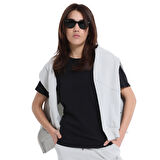 Mine Kadın Siyah Günlük Stil T-Shirt 25YK018-SYH