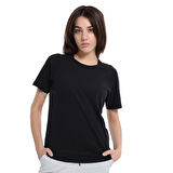 Mine Kadın Siyah Günlük Stil T-Shirt 25YK018-SYH