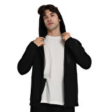 Arvada Erkek Siyah Günlük Stil Eşofman Üstü 25KE1007-SYH