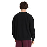 Ault Oversize Erkek Siyah Günlük Stil Sweatshirt 25KE1009-SYH