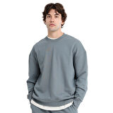 Ault Oversize Erkek Gri Günlük Stil Sweatshirt 25KE1009-GRI
