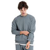 Ault Oversize Erkek Gri Günlük Stil Sweatshirt 25KE1009-GRI