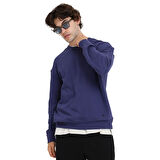 Ault Oversize Erkek Mavi Günlük Stil Sweatshirt 25KE1009-MVI