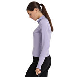 Dewey Half-Zip Kadın Mor Koşu T-Shirt 25KK1033-LIL