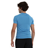 Yuma Slim Erkek Mavi Antrenman T-Shirt 25KE1026-RMVI