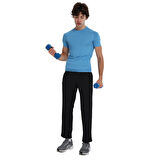 Yuma Slim Erkek Mavi Antrenman T-Shirt 25KE1026-RMVI