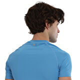 Yuma Slim Erkek Mavi Antrenman T-Shirt 25KE1026-RMVI