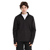 Boone Half-Zip Erkek Siyah Koşu T-Shirt 25KE1015-SYH