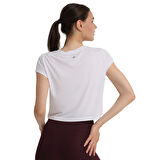 Marana Cropped Top Kadın Beyaz Günlük Stil T-Shirt 25KK1032-KBYZ