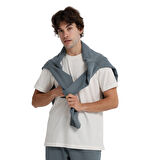 Bow Erkek Beyaz Günlük Stil T-Shirt 25KE1016-KBYZ