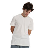 Bow Erkek Beyaz Günlük Stil T-Shirt 25KE1016-KBYZ