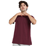 Bow Erkek Bordo Günlük Stil T-Shirt 25KE1016-BRD