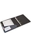 Evrak Sunum Tanıtım Firma Klasörü 4 cm 4 Halkalı A5 250 Yaprak Kapasiteli Ring Binder File Vegan 20x23 cm