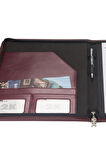 Kapaklı Sekreterlik Padfolio Fermuarlı A4 100 Yaprak Kapasiteli Vegan 25,5x34 cm
