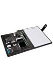 Kapaklı Sekreterlik Padfolio Hesap Makinalı A4 100 Yaprak Kapasiteli Vegan 24,5x32 cm