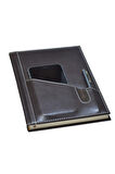 Deri Defter Günlük Journal Ajanda Tarihsiz Kareli Telefon Kılıflı 160 Yaprak Vegan 17x24 cm