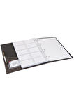 Kartvizit Albümü 10 Sıralı 500 Kartlık İndeksli Business Card Album Vegan 26x32 cm