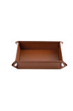 Masaüstü Organizer Düzenleyici Deri Dekoratif Sepet Kare Desktop Organizer Rainbow Vegan 16,5x16,5 cm