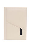 Deri Defter Günlük Journal Ajanda Tarihsiz Düz Telefon Kılıflı 160 Yaprak Vegan 17x24 cm