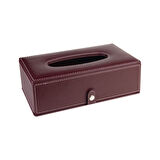 2K Suni Deri Peçetelik Mendil Kutusu 13*24*6 cm. Bordo