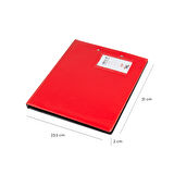 Evrak Sunum Firma Klasörü Sekreterlik Çift Mekanizmalı A4 Ring Binder File 250 Yaprak Kapasiteli 23x31 cm. KIRMIZI