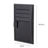 S.Deri Kartlık Cüzdan Kalemlik Siyah Wallet and Card Holder Vegan 9x15,5 cm. Black