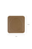 Bardak Altlığı,6’lı Set,Masaüstü Yuvarlak Cup Coaster,Vegan Suni Deri,11x11 cm.,Vizon