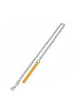 Zampa Yumuşak Dokulu Sarı Köpek Gezdirme Zinciri 2.5 mm x 120 cm