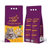 Cat Style Bentonit Naturel Topaklanan Kedi Kumu  (5 Lt)