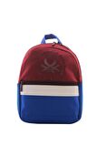 Benetton Anaokul Sırt Çantası Bordo Mavi 70099
