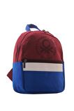 Benetton Anaokul Sırt Çantası Bordo Mavi 70099