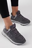 Tonny Black Unisex Füme Kaymaz Eva Taban Bağcıklı Sneaker