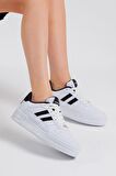 Tonny Black Unisex Beyaz Siyah Yanı Çizgili Bağcıklı Rahat Kalıp Sneaker