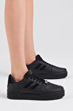 Tonny Black Unisex Siyah Siyah Yanı Çizgili Bağcıklı Rahat Kalıp Sneaker