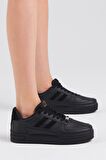 Tonny Black Unisex Siyah Siyah Yanı Çizgili Bağcıklı Rahat Kalıp Sneaker