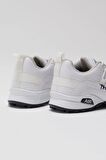 Tonny Black Erkek Beyaz Rahat Kalıp Termo Taban Bağcıklı Sneaker