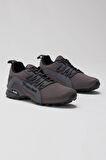 Tonny Black Erkek Füme Rahat Kalıp Termo Taban Bağcıklı Sneaker