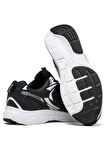 Tonny Black Unisex Siyah Cilt Faylon Taban Bağcıklı Spor Ayakkabı